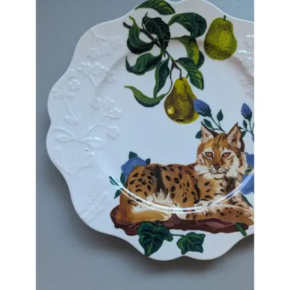 NEW Set of 4 Anthropologie Nathalie Lete Marais Stoneware Dessert Plates